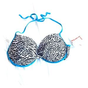 Zebra Print Bathing Suit Top